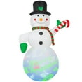thumbnail image 1 of 7Ft Christmas Inflatables Snowman, Blow Up Snowman, Built-in Rotating Colorful Projector LED Lights Yard Decor for Party Indoor Garden Lawn Xmas, 1 of 8