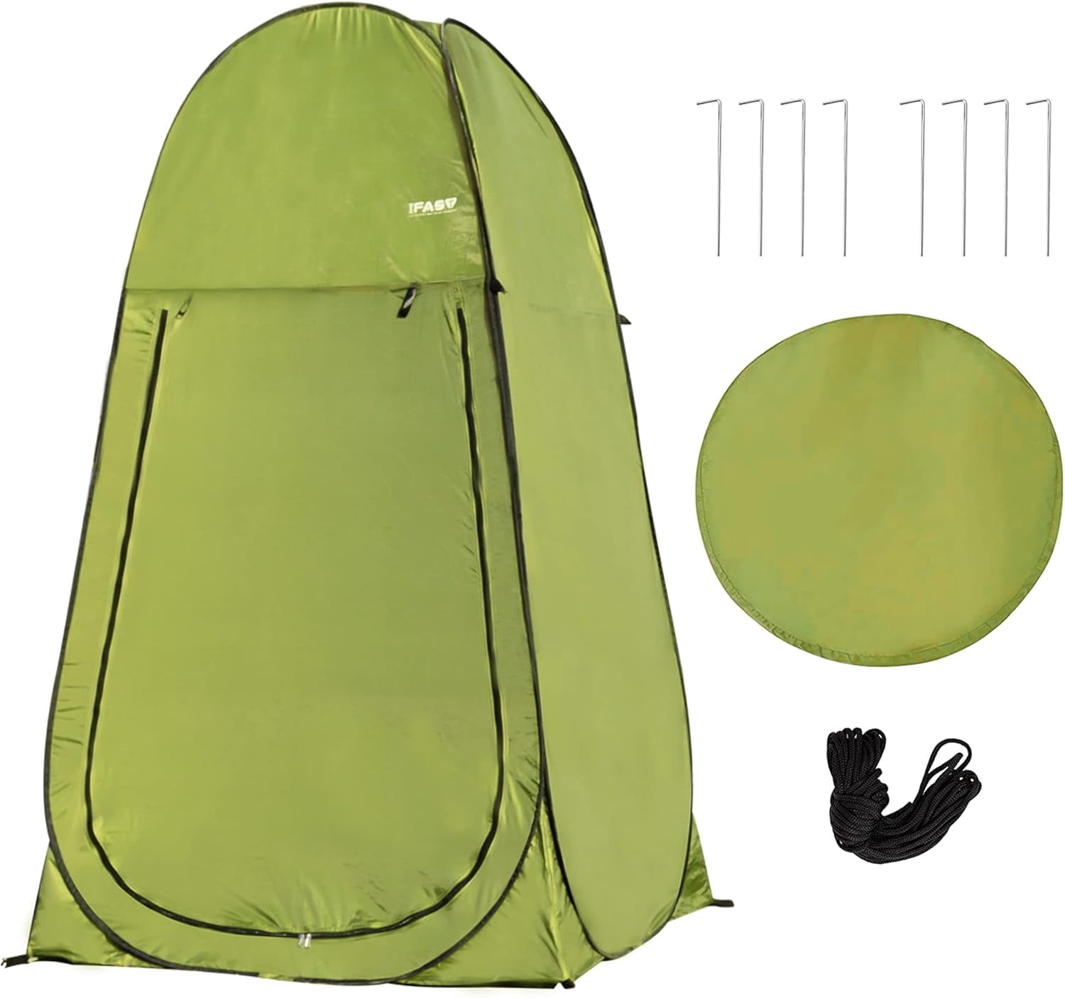 7FT Instant Pop Up Camping Shower Tent, Portable Privacy Toilet & Dressing Room Tent, Foldable Outdoor Sun Shelter for Beach Fishing Hiking