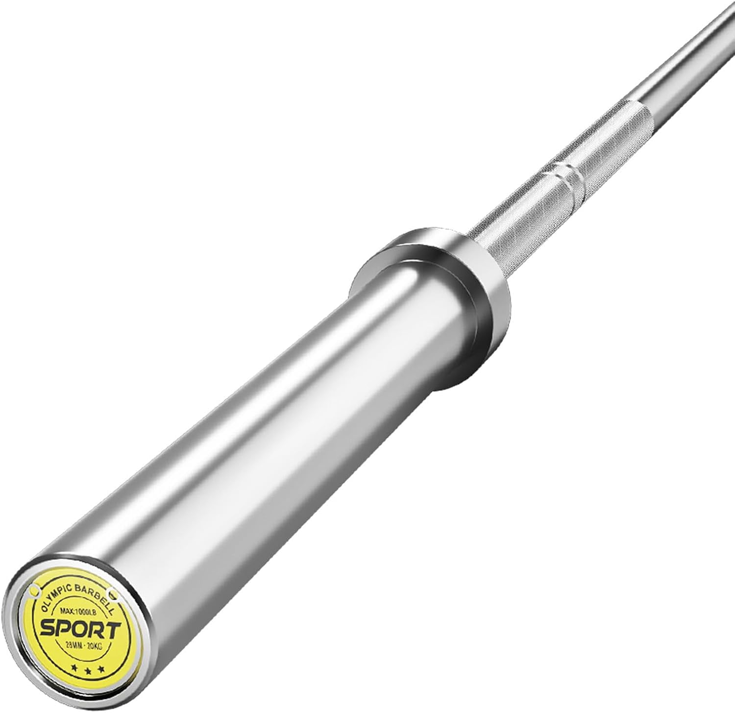 7FT Olympi Barbell,45LB Weight Bar for Bench Press,1000LB High Capacity,Hard Chrome,Knurled Grip, Strength Training Bars for Squat,Deadlift,Weightlifting,Fits 2 Inch Plates