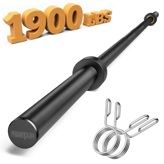 7ft Olympic Barbell, Weight Bars for Weightlifting Powerlifting 51 lbs, 1900lbs Capacity Strength Training Bar Fit for 2 inch Plates