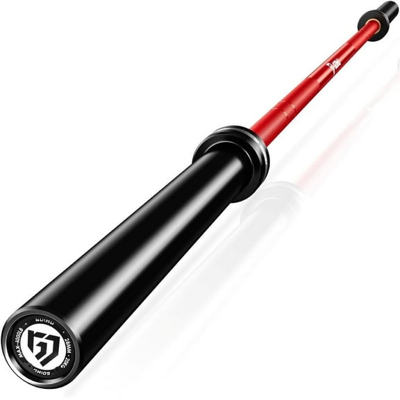 7FT Olympic Barbell, Weight Bar with Knurled Grip, 1000lb Capacity Strength Training Deadlift Bar for Squat, Weightlifting, Bench Press, Fits 2-inch Standard Weight Plates