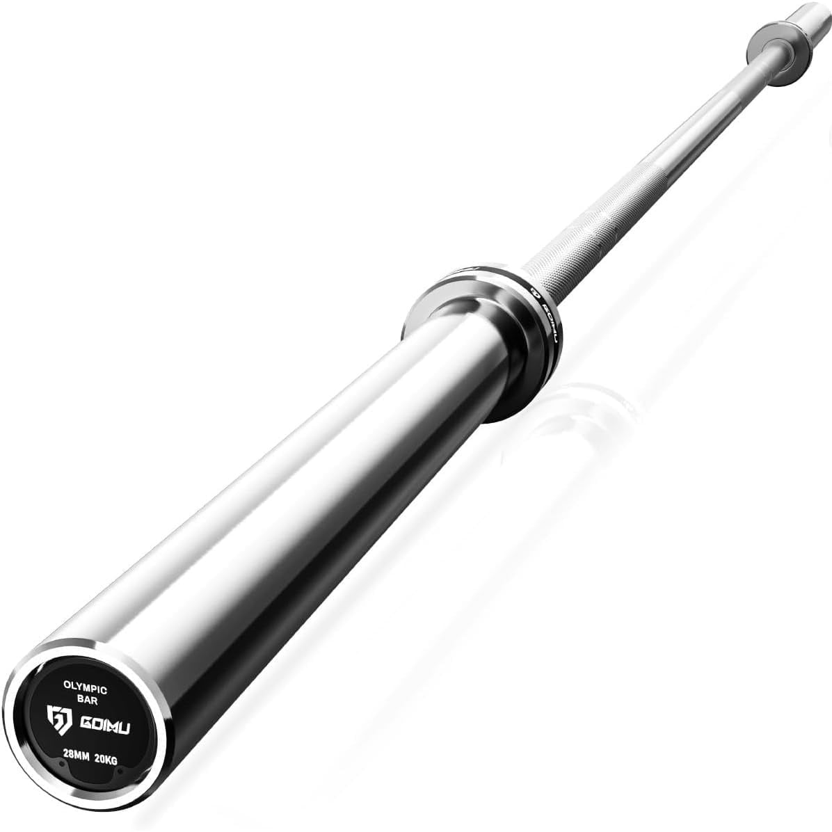 7FT Olympic Barbell, Weight Bar with Knurled Grip, 1000lb Capacity Strength Training Deadlift Bar for Squat, Weightlifting, Bench Press, Fits 2-inch Standard Weight Plates