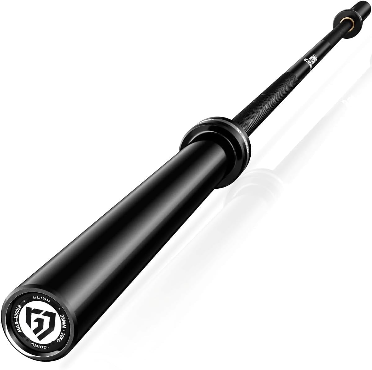 7FT Olympic Barbell, Weight Bar with Knurled Grip, 1000lb Capacity Strength Training Deadlift Bar for Squat, Weightlifting, Bench Press, Fits 2-inch Standard Weight Plates