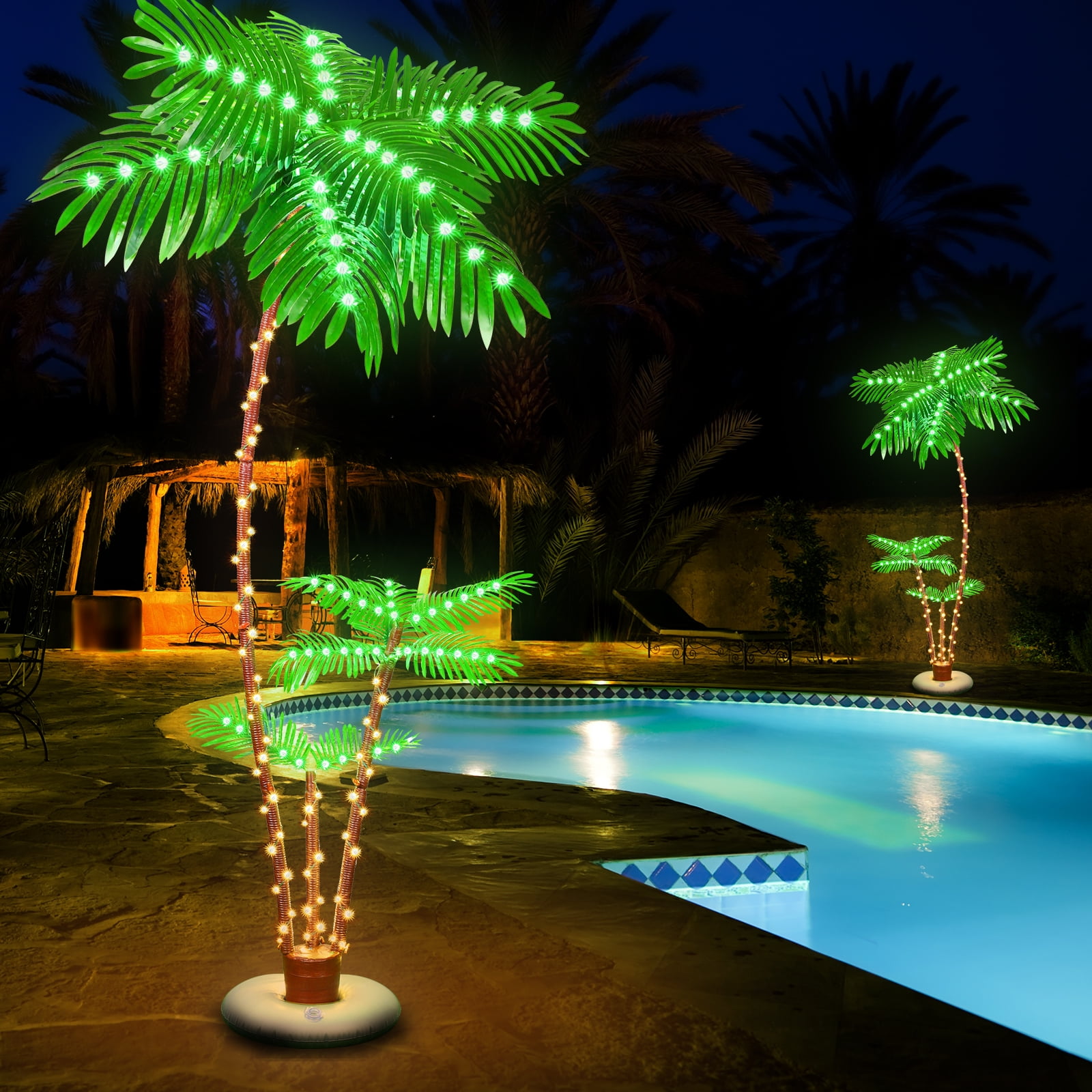7FT Outdoor Christmas Decorations Decor Lighted Palm Tree
