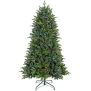 7FT Pre-Lit Artificial Christmas Tree with 340 RGB LED Lights, 50 Dynamic Functions, 2126 Branch Tips, Multicolor Holiday Tree for Home, Party, or Living Room Decor