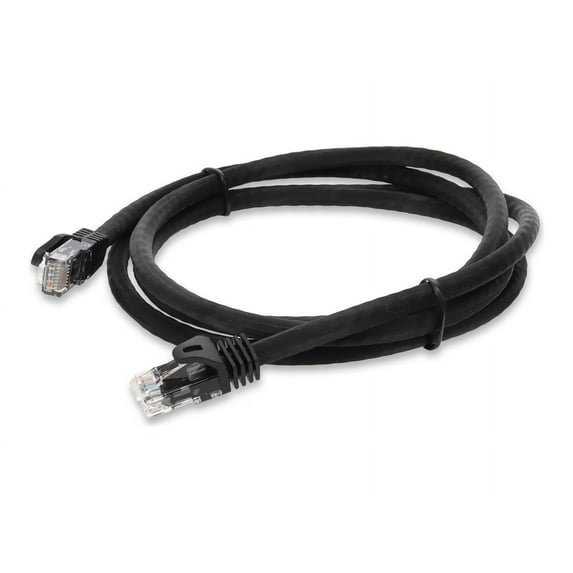 7FT RJ-45 M/M CAT6A BLACK UTP COPPER SNAGLESS PVC PATCH CABLE