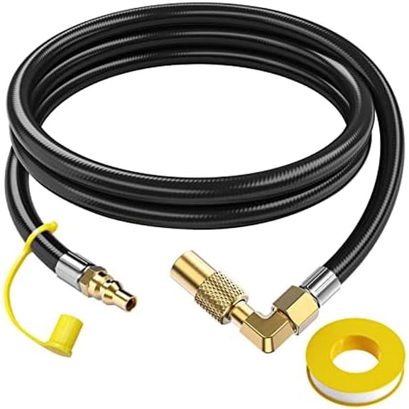 7FT RV Propane Hose with Blackstone Adapter, Quick Connect for RV to Grill, Fits Blackstone 22 Inch Griddle & 17' Grill, PVC & Cotton Braid, 100% Brass Fittings, CSA Certified, 1-Pack$$Garden &