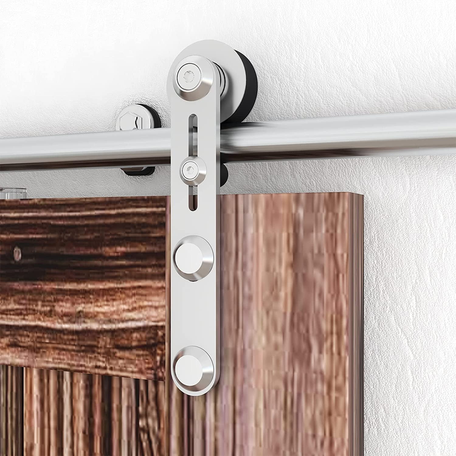 WOLFBIRD 16FT/487cm Sliding Track Barn Door Hardware Kit Stainless