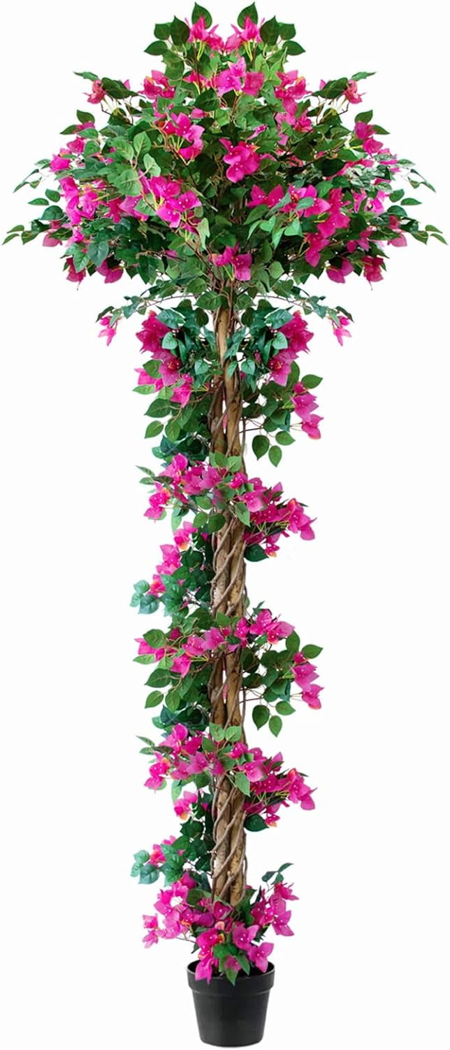 7FT Tall Bougainvillea Artificial Tree for Outdoors or Indoors, Faux