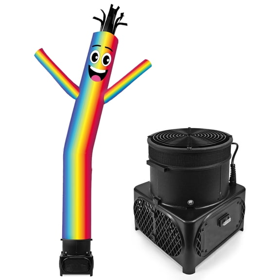 7FT Tall Inflatable Tube Man Wacky Wavy Dancing Guy with Weather-Resistant Blower (9''Diameter) for Outdoor Decoration Advertising Business Promotion