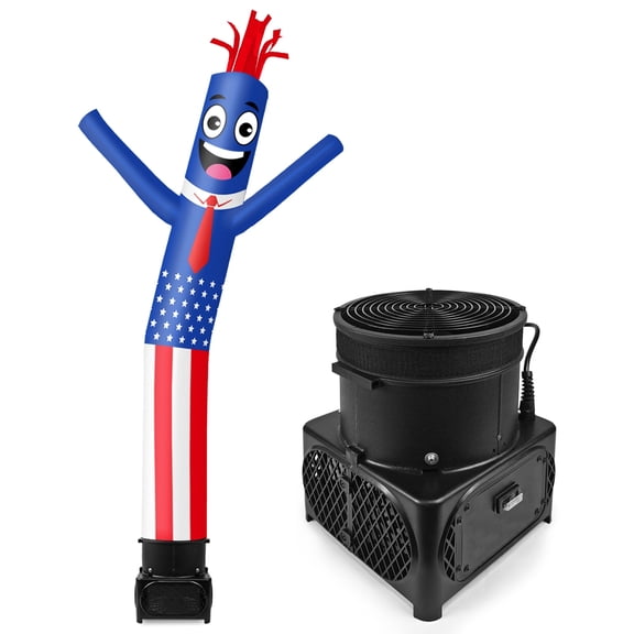 7FT Tall Inflatable Tube Man Wacky Wavy Dancing Guy with Weather-Resistant Blower (9''Diameter) for Outdoor Decoration Advertising Business Promotion