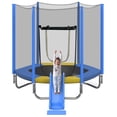 thumbnail image 1 of 7FT Trampoline for Kids with Safety Enclosure Net, SEGMART Toddler Trampoline with Removable Slide, Upgrade Recreational Trampoline with Jumping Mat for Indoor Outdoor Backyard, Blue, 1 of 7