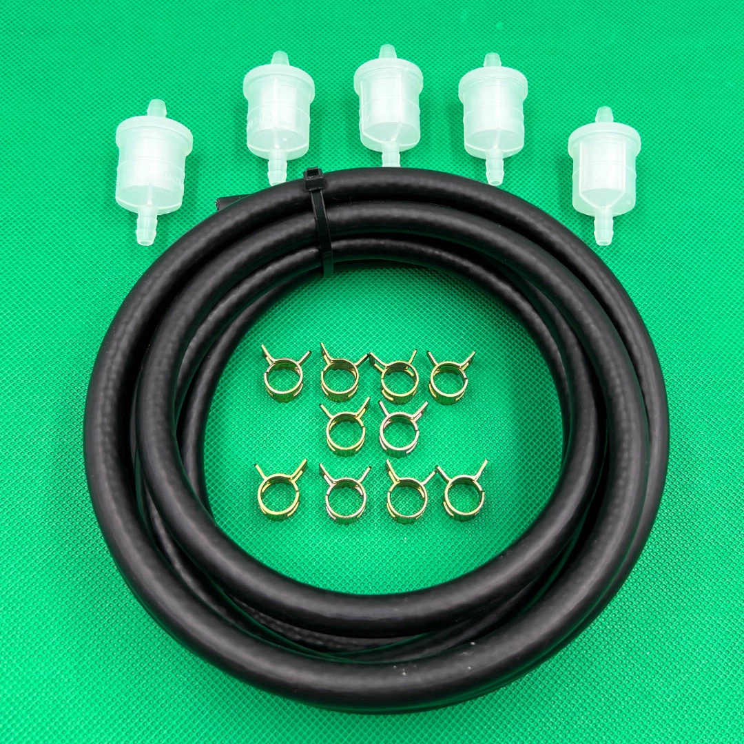 2ft 3/16 x 5/16 Gas Fuel Line Hose for Lawn Mower Generator w 4 Clips & Filter 2ft 3/16 x 5/16 Gas Fuel Line Hose for Lawn Mower Generator w 4 Clips & Filter