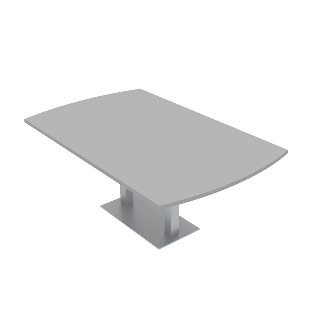 7Ft Arc Rectangle Conference Table Square Metal Base Power And Data ...
