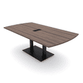 thumbnail image 1 of 7Ft Arc Rectangle Conference Table Square Metal Base Power And Data, 1 of 7