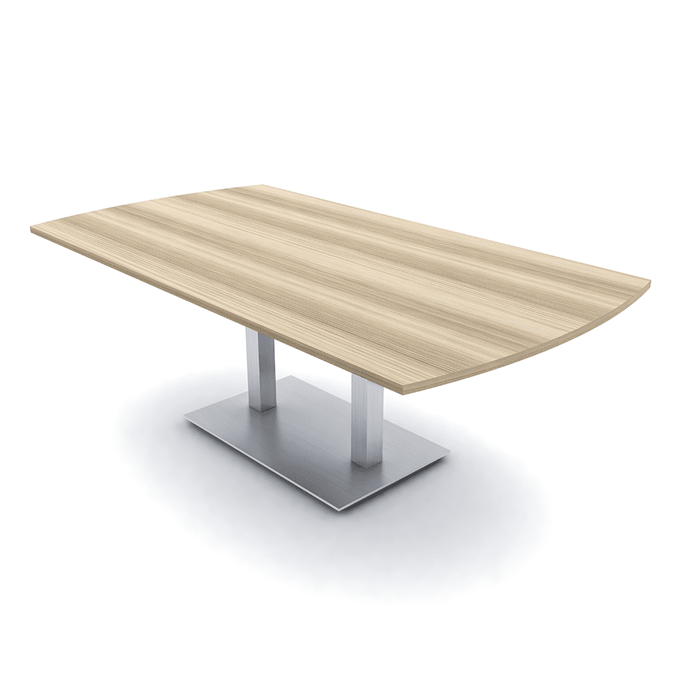 7Ft Arc Rectangle Conference Table Square Metal Base Power And Data ...