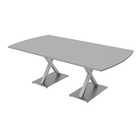 7Ft Arc Rectangle Conference Table X Shaped Base Power And Data Module