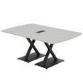 thumbnail image 1 of 7Ft Arc Rectangle Conference Table X Shaped Base Power And Data Module, 1 of 8