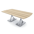 thumbnail image 1 of 7Ft Arc Rectangle Conference Table X Shaped Base Power And Data Module, 1 of 6
