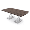 thumbnail image 1 of 7Ft Arc Rectangle Conference Table X Shaped Base Power And Data Module, 1 of 6