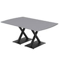 thumbnail image 1 of 7Ft Arc Rectangle Conference Table X Shaped Base Power And Data Module, 1 of 6