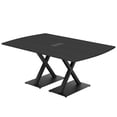 thumbnail image 1 of 7Ft Arc Rectangle Conference Table X Shaped Base Power And Data Module, 1 of 8