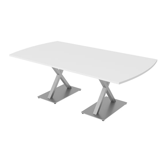 7Ft Arc Rectangle Conference Table X Shaped Base Power And Data Module