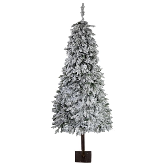 7Ft Artificial Christmas Tree Prelit,Pre-Lit Snow Flocked Christmas Tree with 230 Lights and 688 Tips,Metal Stand, Full & Realistic Appearance for Christmas Home Party Decoration,Includes Stand
