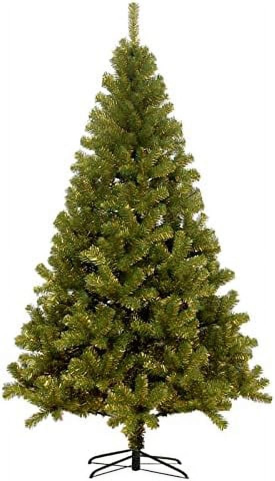 7Ft Artificial Christmas Tree, Unlit Premium Hinged Spruce Green/Golden