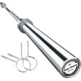 thumbnail image 2 of Papababe Olympic Bar 7-Foot Solid Chrome Barbell Weights Lifting Power Lifting (2-inch 45lb) - Atlanta Fitness Repair 2 of 13