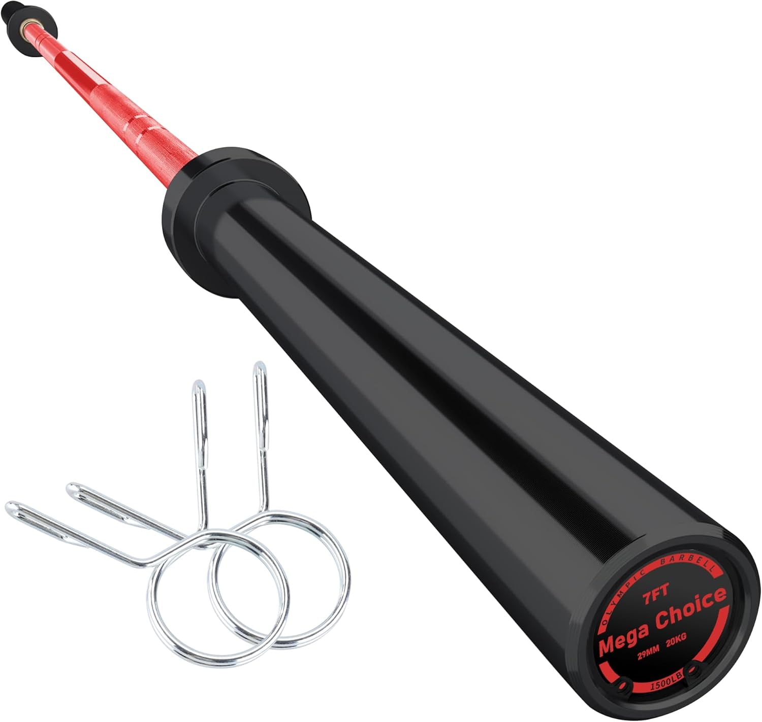 7Ft Barbell Bar for Weightlifting and Powerlifting, 1500Lbs Load Capacity Bench Press Bar Fit 2" Standard Weights, Strength Training Bar for Home Gym Exercises