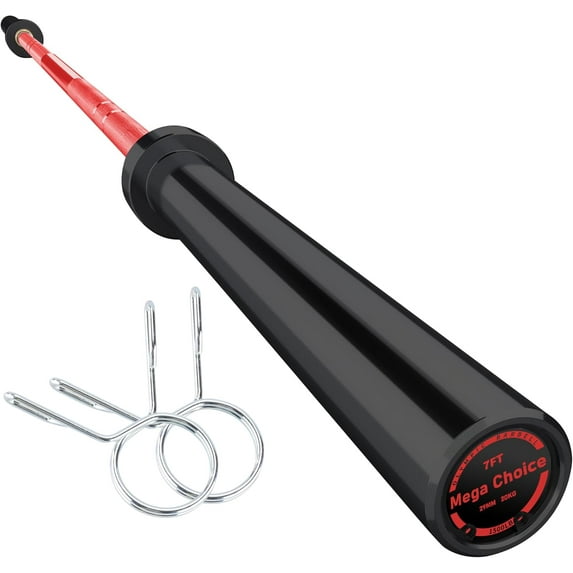 7Ft Barbell Bar for Weightlifting and Powerlifting, 1500Lbs Load Capacity Bench Press Bar Fit 2" Standard Weights, Strength Training Bar for Home Gym Exercises
