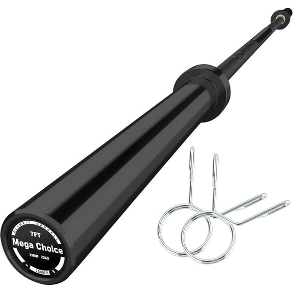 7Ft Barbell Bar for Weightlifting and Powerlifting, 1500Lbs Load Capacity Bench Press Bar Fit 2" Standard Weights, Strength Training Bar for Home Gym Exercises