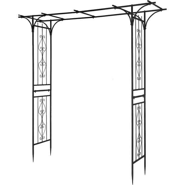 7Ft Garden Arch Arbor, Steel Frame Stand Trellis, Arbour Archway for ...