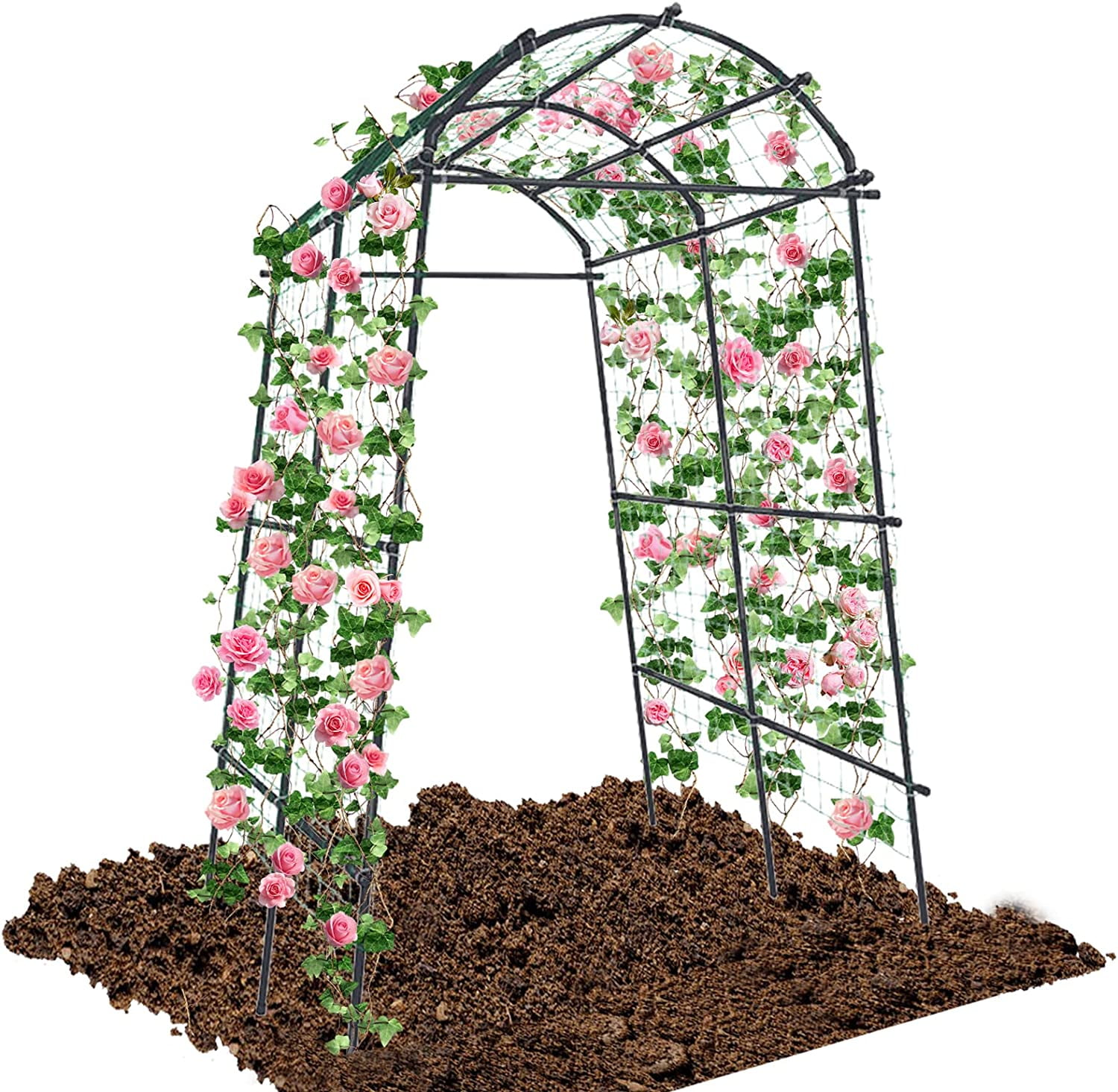 7Ft Garden Arch Trellis for Climbing Plants Outdoor, Kalolary Extra