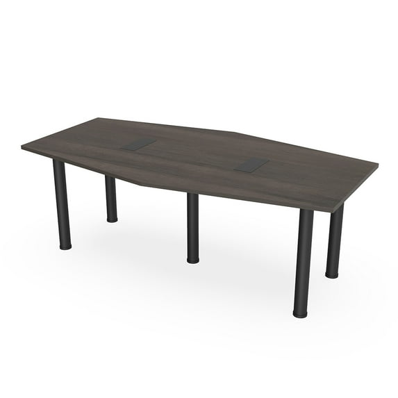 7Ft Hexagon Irregular Conference Table Power And Data Post Legs