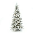 thumbnail image 1 of 7Ft Pre-Lit Flocked Artificial Slender Tree with Adjustable Lights and Stand, 1 of 11