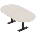thumbnail image 1 of 7Ft Racetrack Conference Table Metal T Bases Data And Electric Module, 1 of 6