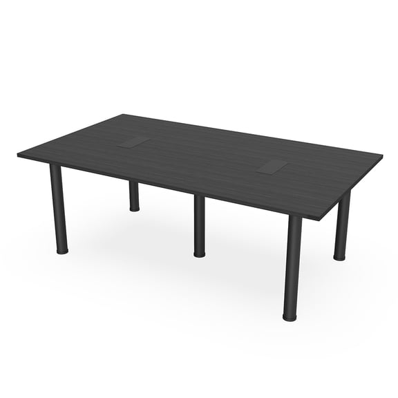 7Ft Rectangle Conference Room Table Power And Data Post Legs