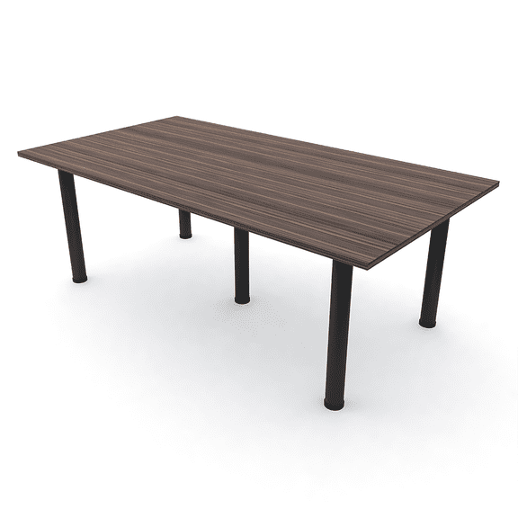 7Ft Rectangle Conference Room Table Power And Data  Post Legs