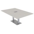 thumbnail image 1 of 7Ft Rectangular Conference Room Table Power And Data Square Metal Base, 1 of 7