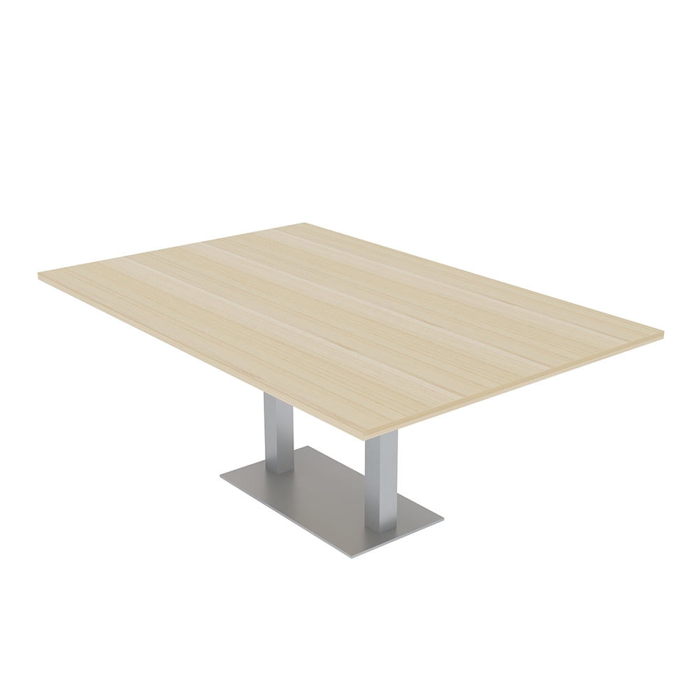 7Ft Rectangular Conference Room Table Power And Data Square Metal Base