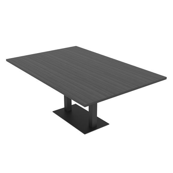 7Ft Rectangular Conference Room Table Power And Data Square Metal Base
