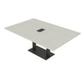 thumbnail image 1 of 7Ft Rectangular Conference Room Table Power And Data Square Metal Base, 1 of 7