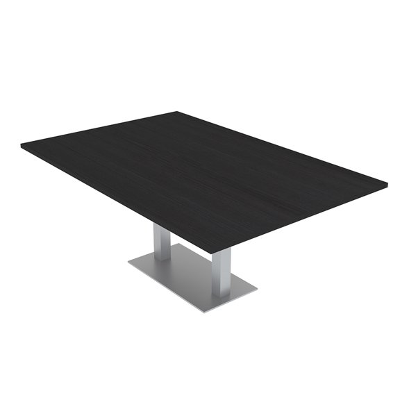 7Ft Rectangular Conference Room Table Power And Data Square Metal Base