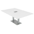 thumbnail image 1 of 7Ft Rectangular Conference Room Table Power And Data Square Metal Base, 1 of 7