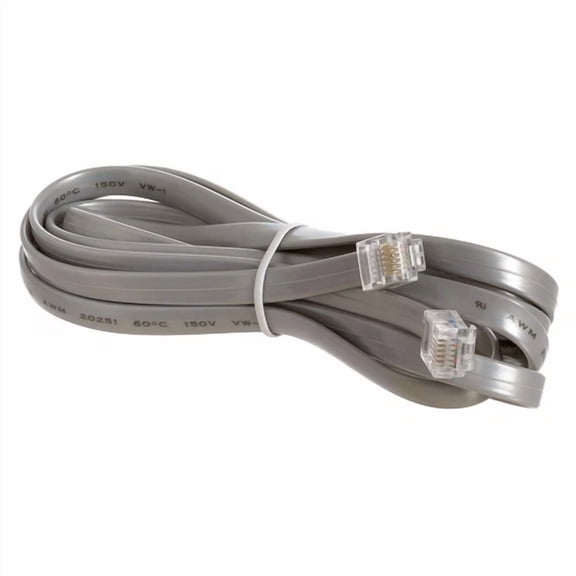 7Ft Rj12 Telephone Cable Gold Plated 6P6C Landline Phone Cord For Office Use