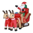 thumbnail image 1 of 7Ft Santa and Sleigh Inflatable with LED Lights, 1 of 1