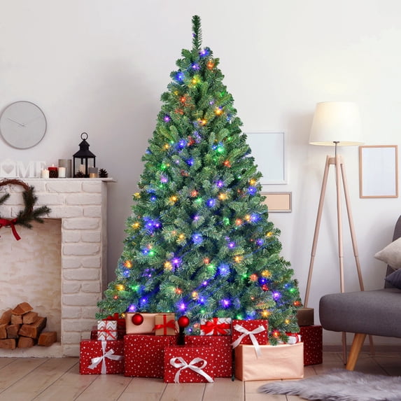 7Ft Smart Christmas Tree with 380 Wifi Music Sync Led Lights, App Control & 1339 Pvc Tips