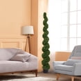 7Ft Spiral Topiary Trees Artificial Outdoor Faux Boxwood Plants with ...